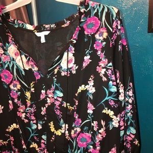 Boutique Floral Black Dress (3x) True to Size